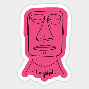 Thoughtful face Sticker